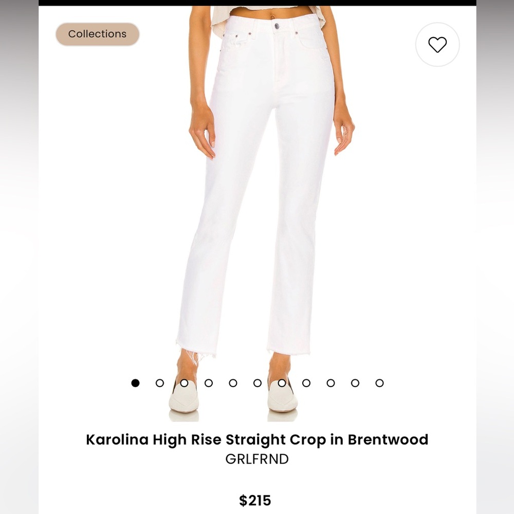 The Karolina high rise straight crop jeans no raw hem in EUC worn twice quality